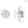 Elesa Flange with triangular index and rear compartment, MBR.50 B-1/4+FKP-C17 MBR+FKP (inch sizes)